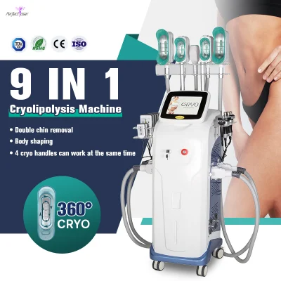 360 ° Criolipólisis Adelgazamiento Congelación de grasa Pérdida de peso Congelación Cryo Lipo Láser Belleza Vacío Sistema de cavitación Lipolaser RF Cool Body Sculpting Machine