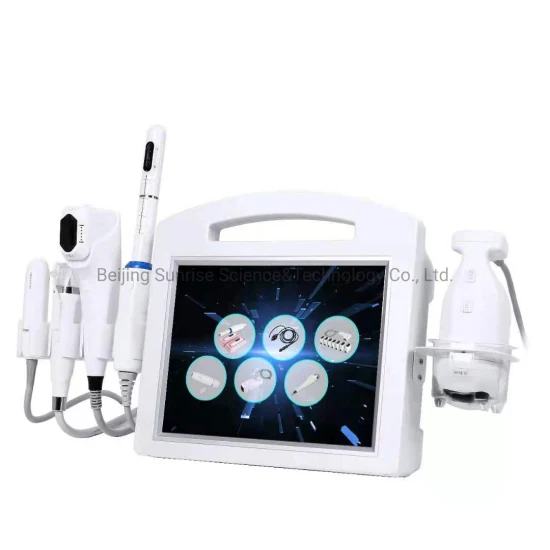 Sunrise 12 Line Hifu Estiramiento facial Estiramiento de la piel Antienvejecimiento Rejuvenecimiento vaginal Hifu Adelgazamiento corporal 9d Liposonics Vmax Ultrasould portátil Hifu 4D 7D Hifu Machine