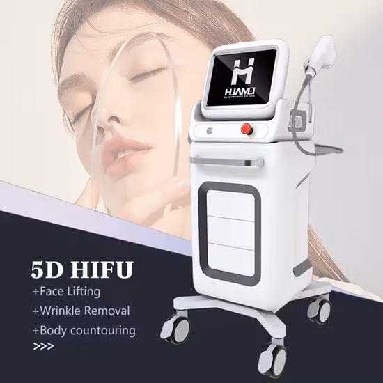4D Hifu 12 líneas antiarrugas Estiramiento facial Piel que aprieta el cuerpo que adelgaza la máquina de belleza Hifu